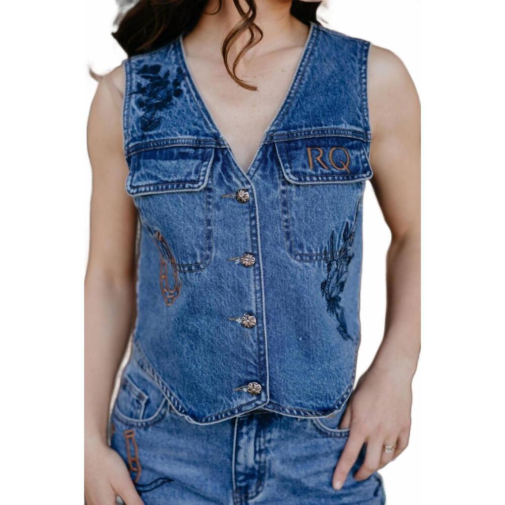 NEW RODEO QUINCY camarillo classic vest in denim